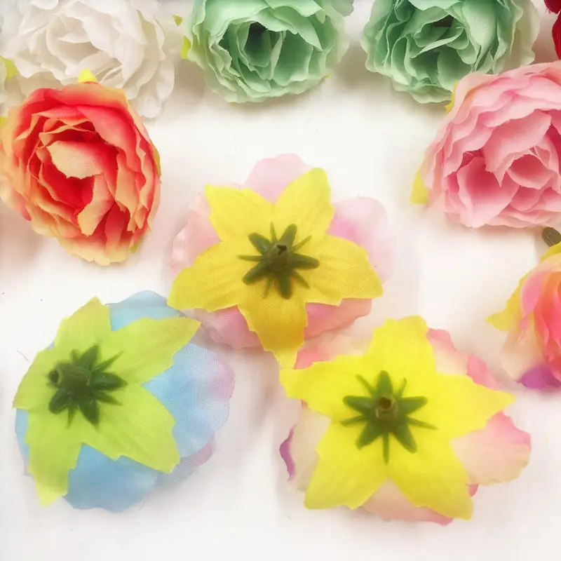 HINDJEF 10pcs Blooming Peony Cloth Artificial Flowers For Wedding Party Home Room Shoes Hats Decoration Marriage Silk | Дом и сад