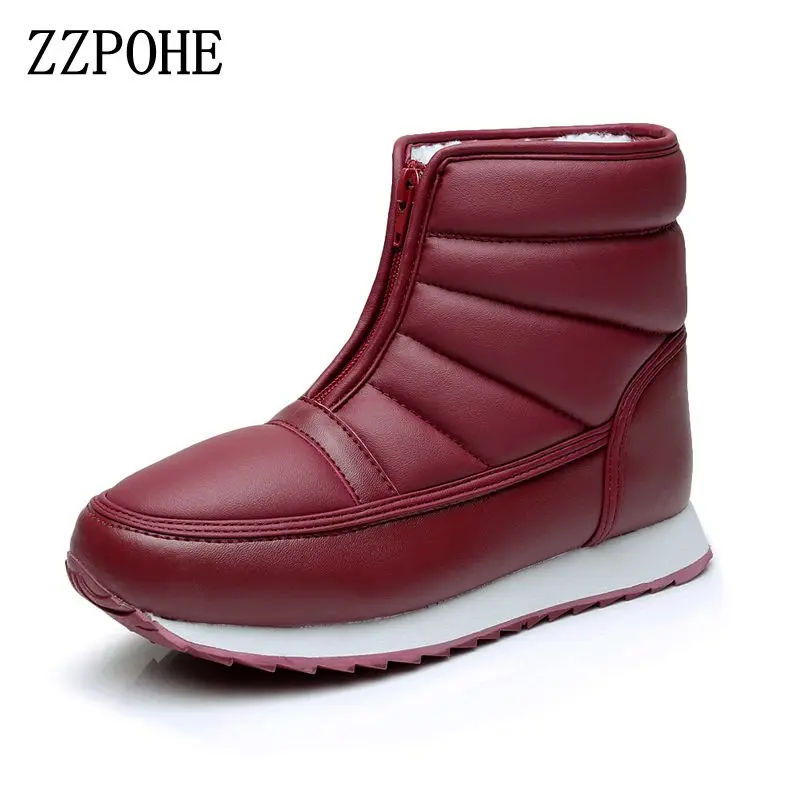 ZZPOHE/женские зимние ботинки модные водонепроницаемые женские толстая