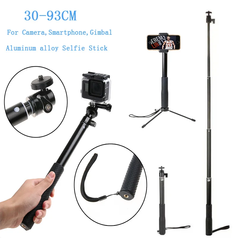 Выдвижная селфи палка 36 ''со штативом крепление для GoPro Hero 7 6 5 SJCAM Akaso смартфонов