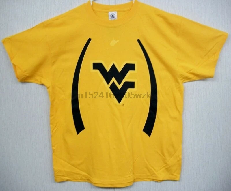 Золотая футболка в полоску с изображением альпиниста Западной Вирджинии |