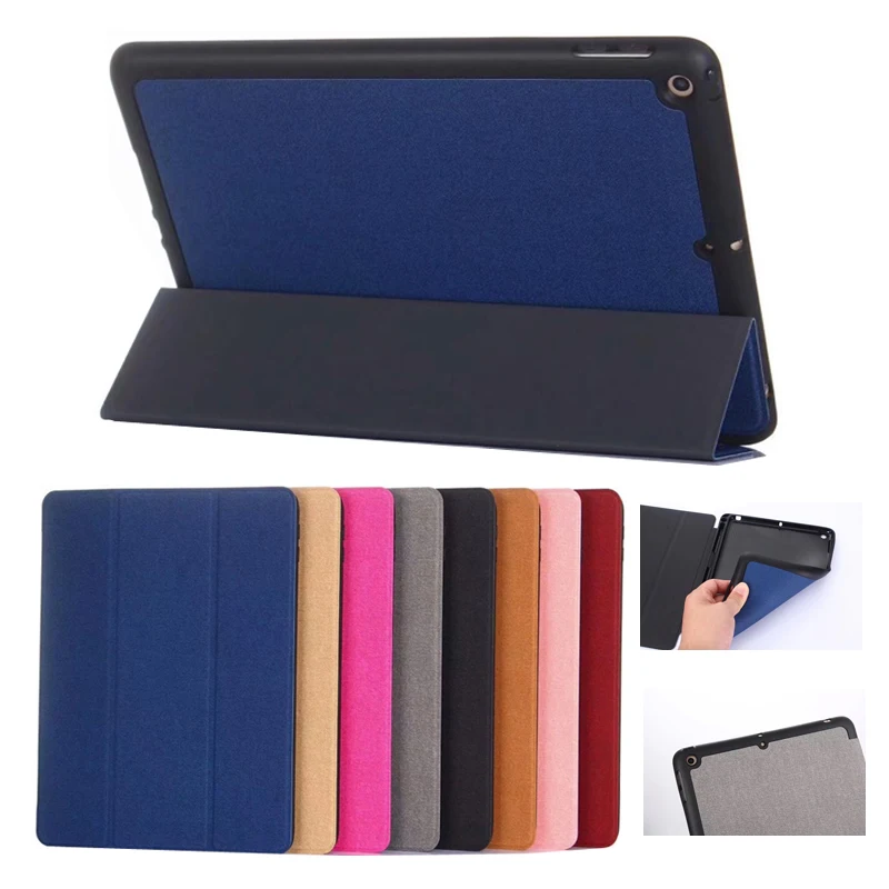 

Чехол для нового iPad 9,7 дюймов 2017 2018 Чехол для iPad Pro с держателем для карандашей умный тканевый трехслойный чехол для iPad Air 1 2 kimTHmall