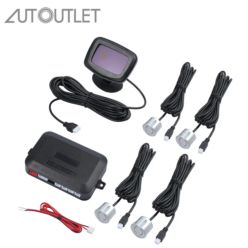 Автомобильный датчик парковки AUTOUTLET с ЖК-дисплеем 12 В радар-детектор заднего хода