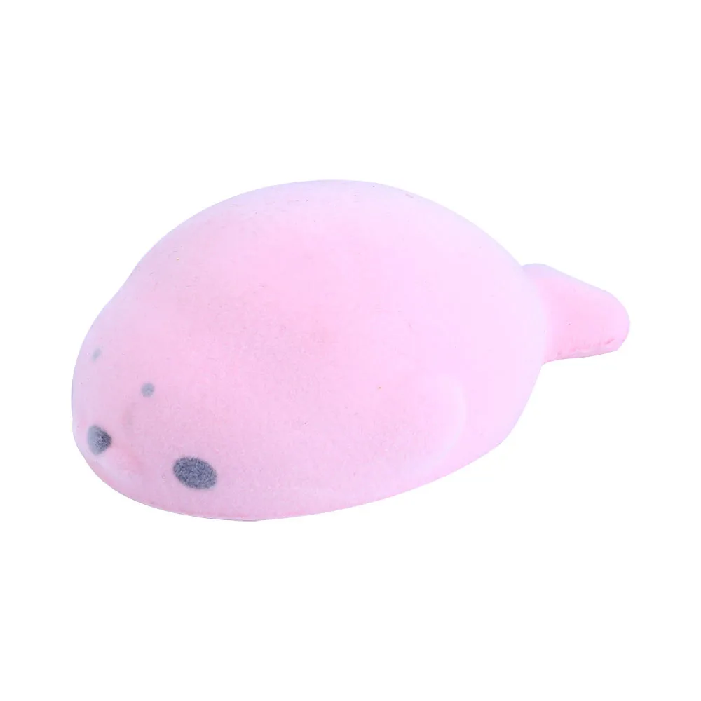 Kawaii Flocking Seal мягкая мини медленно поднимающаяся ароматическая игрушка для снятия