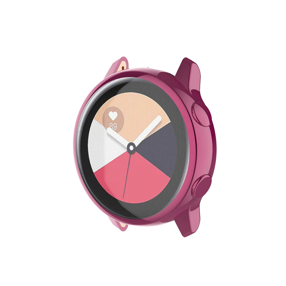 Чехол для часов для samsung Galaxy Watch Active SM-R500, Смарт-часы с гальваническим покрытием, защитная крышка на 360 градусов, чехол, устойчивый к царапинам
