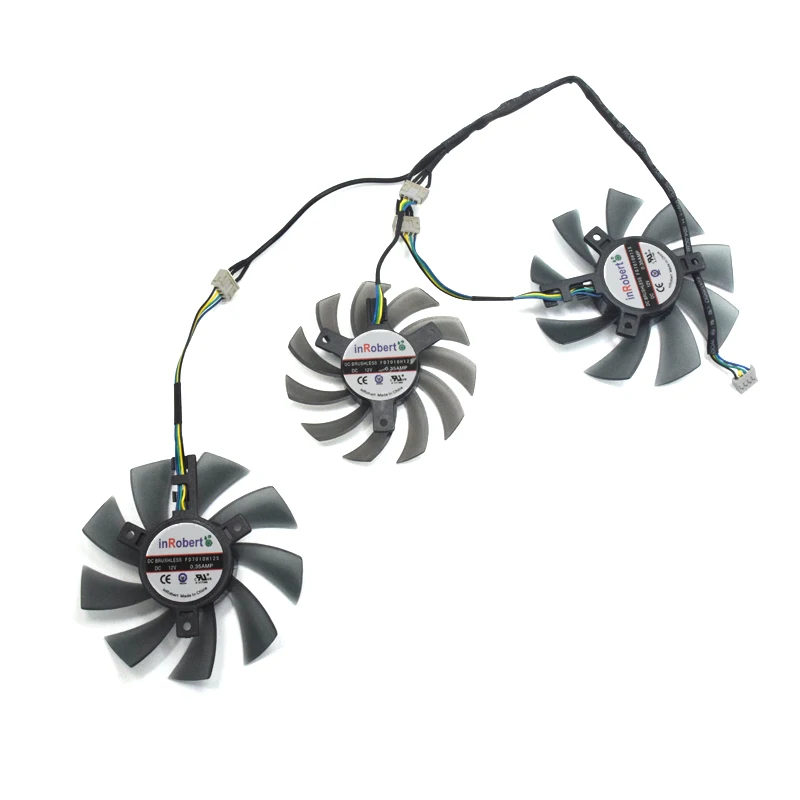 3 шт./лот DIY 85 мм 4Pin FD7010H12S DC12V 0.35A охлаждающий вентилятор Замена для Sapphire R9 270x2G Black