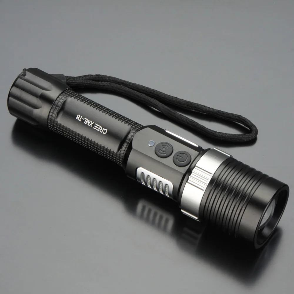 Mini adjustable CREE XML-T6 LED flashLight Long distance 3 MODE ZOOM IN OUT Torch for camping Bicycle cycling hunting | Лампы и