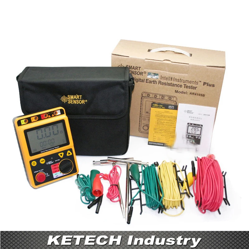 AR4105B Цифровой тестер сопротивления заземления 20 Ом/200 Ом/2000 Ом|sensor switch|tester cctvtester