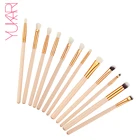 Набор кистей для макияжа из 12 предметов, профессиональные косметические инструменты, набор розово-золотых роскошных тональных кисточек, кисти для румян и теней