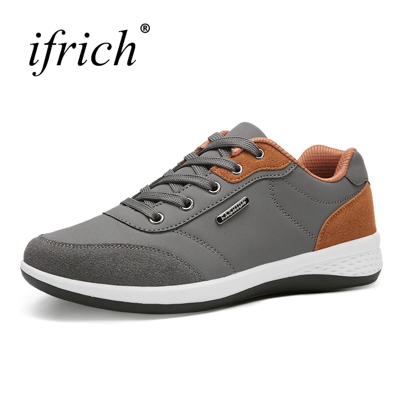 Ifrich/Лидер продаж Мужская обувь для бега на шнуровке цвет синий серый мужские