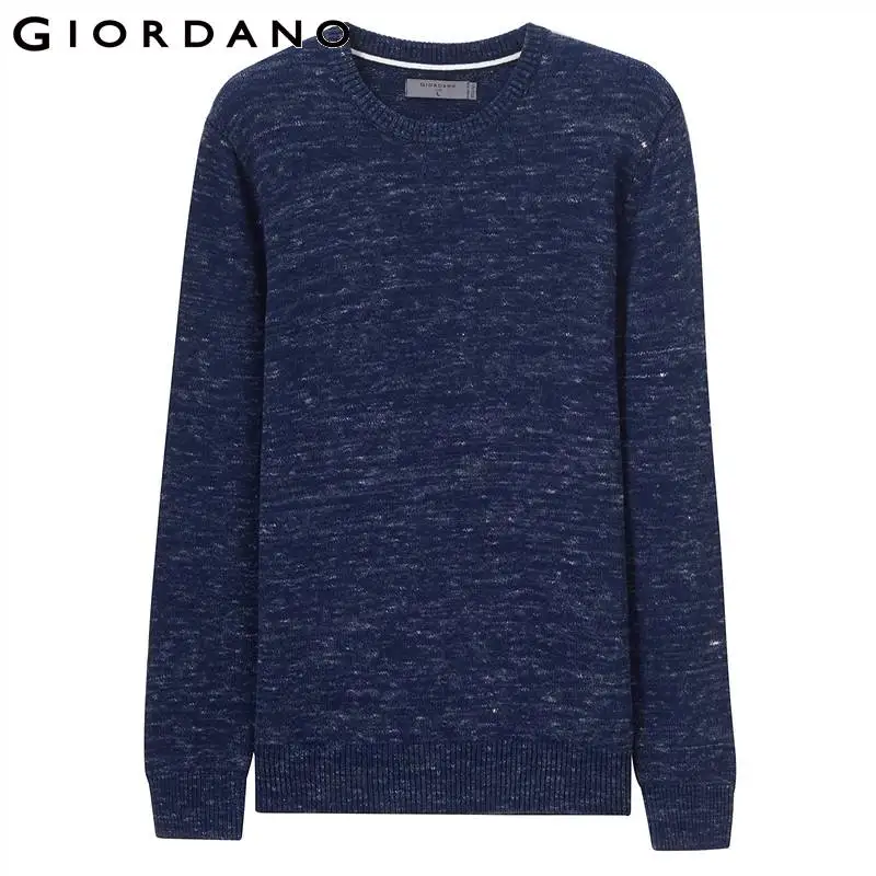 71Blue Giordano мужской вязаный пуловер с круглым воротом и длинными рукавами, имеет три варианта окраса и широкий размерный ряд - Цвет: 71Blue