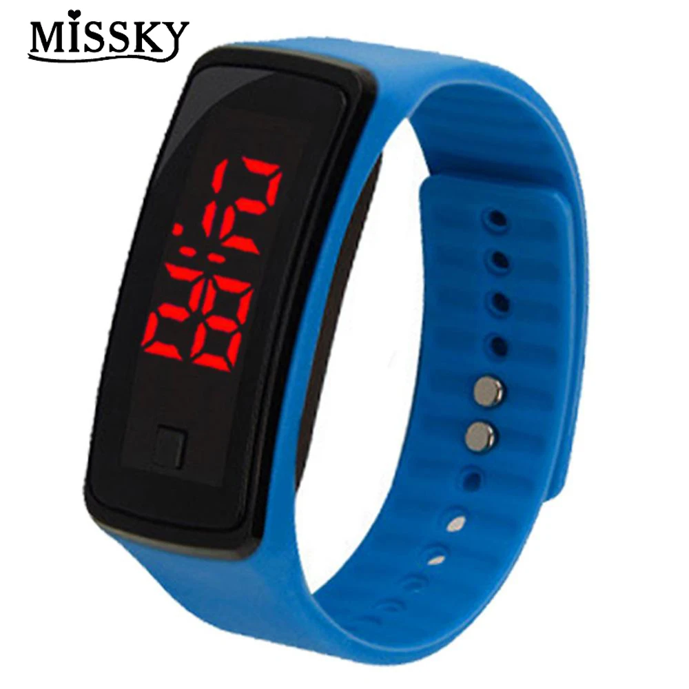 MISSKY Children Digital Watch Women Men Electronic 2020 New Kids Silicone LED Screen Wristwatches Clock SAN0 | Наручные часы