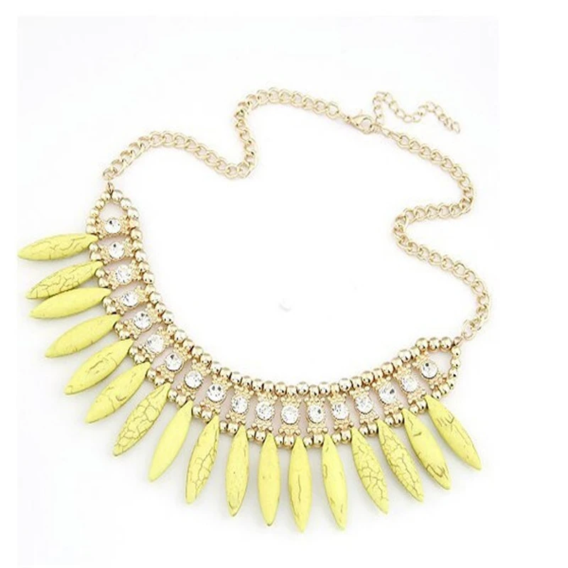 Женский чокер на цепочке с кристаллами массивное ожерелье нагрудник|bib necklace|fashion