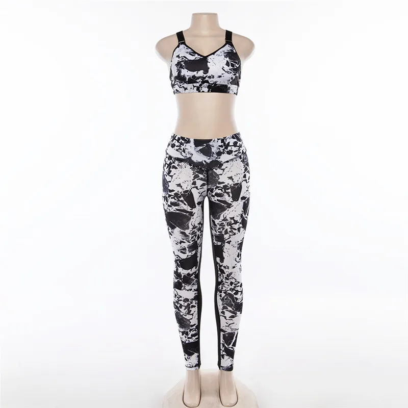 Energy Seamless леггинсы + Strappy Bra 2 шт. Набор Йога Для женщин тренажерный зал Фитнес