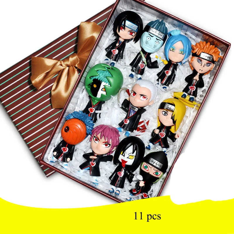 Экшн-фигурки ELBCOS Akatsuki Uchiha sasuke KillerB sakura madara kakashi Zabuza Hidan Haku Orochimaru 7 см/2 5 дюйма модели