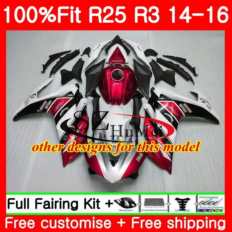 Набор njection для YAMAHA TOP Blue black YZF R3 R25 YZF-R3 76SH12 R 3 YZFR3 YZFR25 14 15 16 2014 2015 2016 | Автомобили и