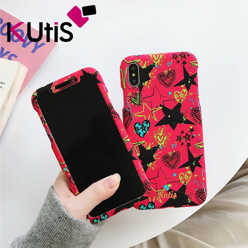as the picture Для iphone XS max чехол, 360 Защита передняя+ задняя матовая крышка coque для iphone 11 pro max 8 plus 7 6 X XS Фламинго Модный чехол - Цвет: as the picture