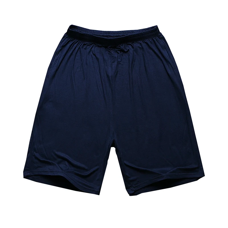 NAVY BLUE Мужские шорты размера плюс, большие 8XL, 9XL, 10XL, Модальные, хлопковые, летние, мягкие, удобные, темно-синие, с эластичной резинкой на талии, свободные, тонкие, дышащие - Цвет: NAVY BLUE