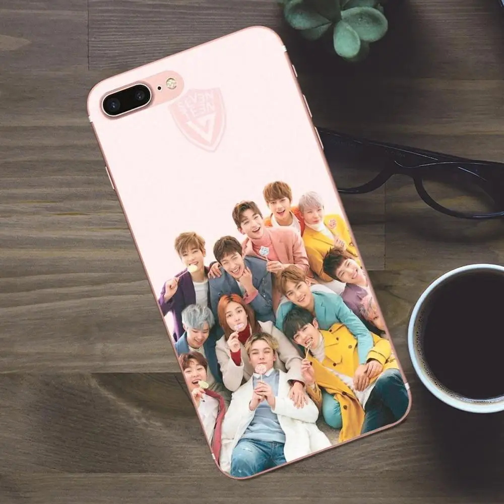 Bixedx для Huawei G8 Honor 5C 5X6 6X7 8 9 Y5II Mate P7 P8 P9 P10 P20 Lite Plus 2017 TPU оболочка Kpop Seventeen Логотип