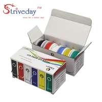 28awg 60mbox 6 colors in a box mixed wire high quality flexible silicone wire and cable tinned pure copper wire