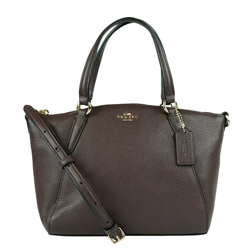 Coach Pebble Кожаная Мини сумка-портфель Kelsey F28994/F22316/F57563 - Цвет: ClaretF57563IML7C