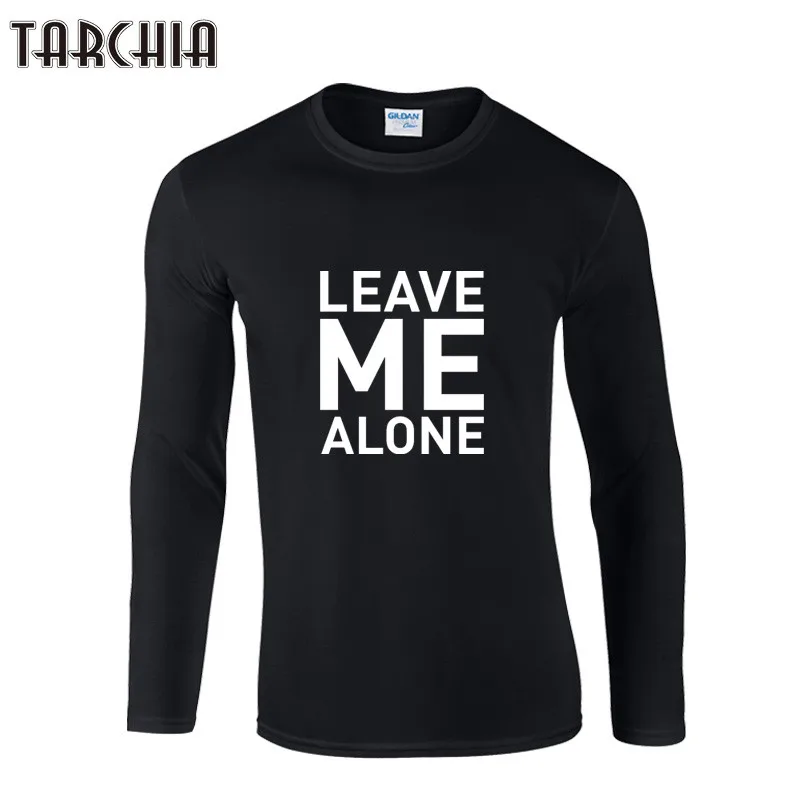 Мужская футболка с круглым вырезом TARCHIA брендовая облегающая длинным рукавом для