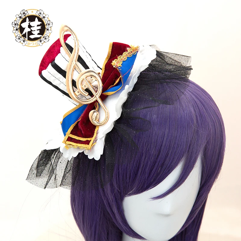 Парик UWOWO Tojo Nozomi живые волосы фиолетовый длинный прямой термостойкий парик LoveLive