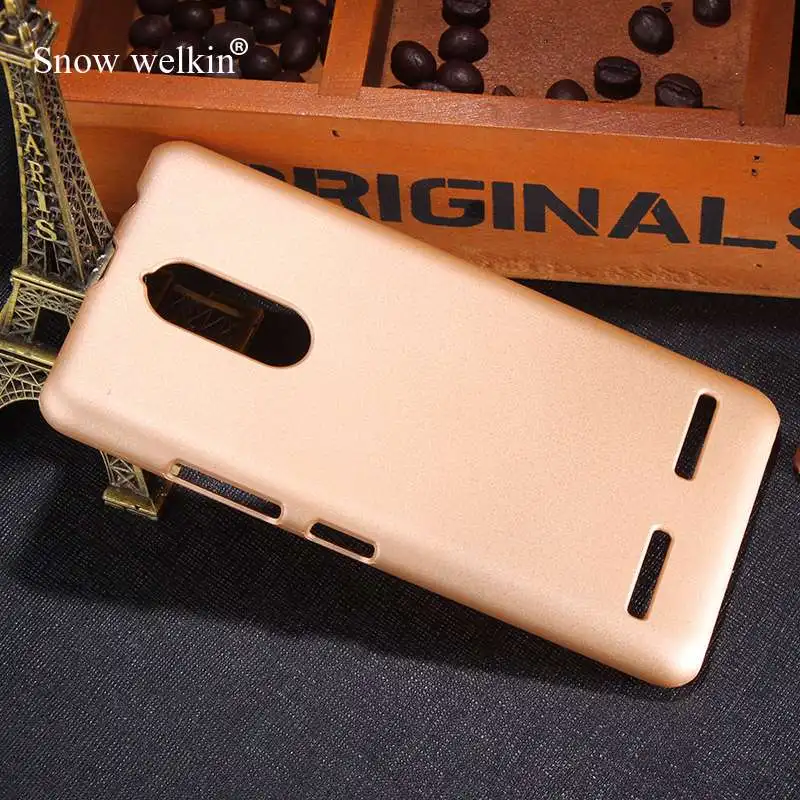 Gold Snow Welkin для lenovo K6 разноцветные роскошные матовые Прорезиненные Пластиковые жесткие чехлы для lenovo K6 5,0 дюймов задние чехлы для телефонов - Цвет: Gold