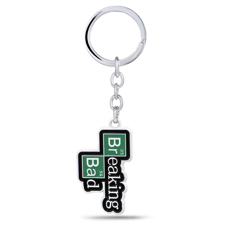 

HSIC Hot Film Breaking Bad Letter Keychain BA BR Zinc Alloy Keyring Holder Men Chaveiro Fathers Day Souvenir Jewelry HC12846