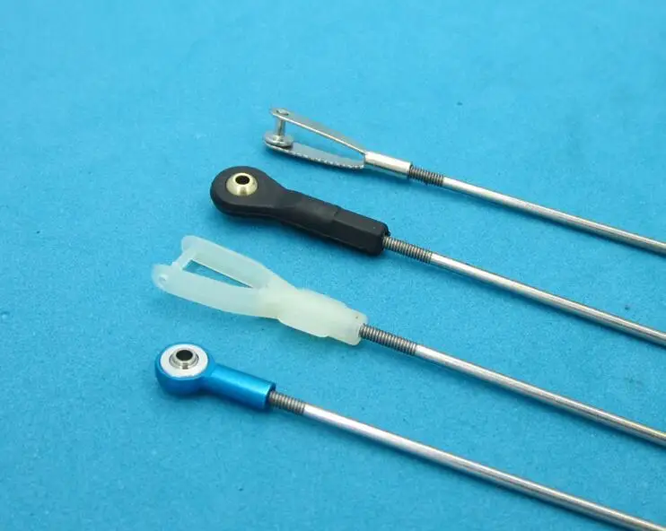 Free Shipping 20pcs M2 RC model boat servo steering pull rod metal push rods with thread at both end Length 150/200/250/300mm | Игрушки и