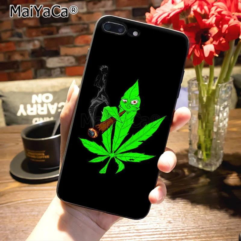 18 MaiYaCa курение травы Черный силиконовый чехол для телефона чехол для iPhone 8 7 6 6S Plus X XS MAX XR 5S SE 11pro max чехол для сотового телефона - Цвет: 18