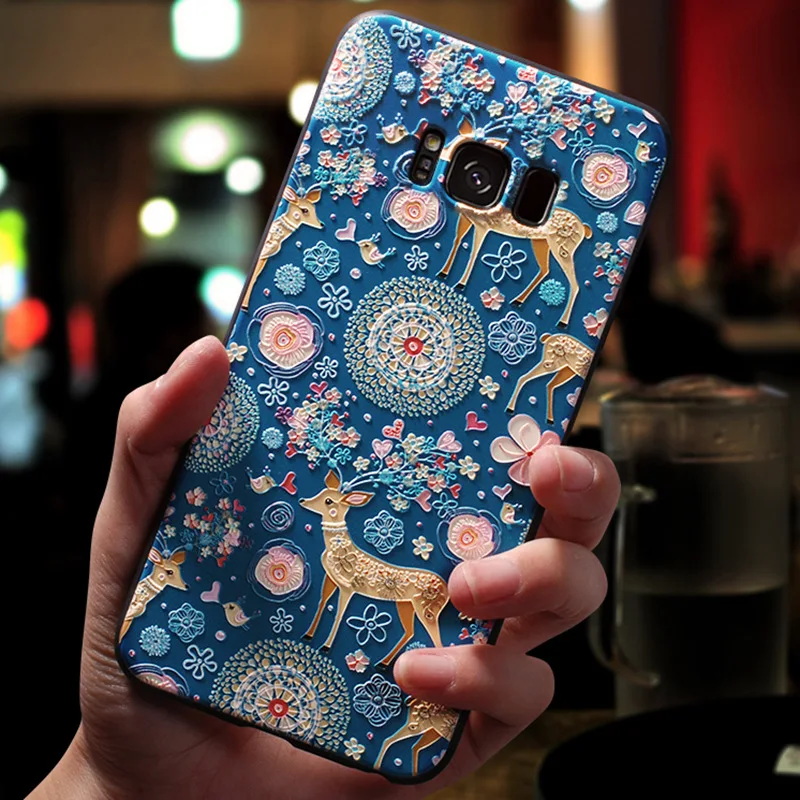 3D цветок чехол с тиснением для samsung Galaxy S10 S10e плюс J2 J3 J5 J7 Prime J4 J6 J8 нео-Записка 8 9 чехол из мягкого ТПУ - Цвет: landilu
