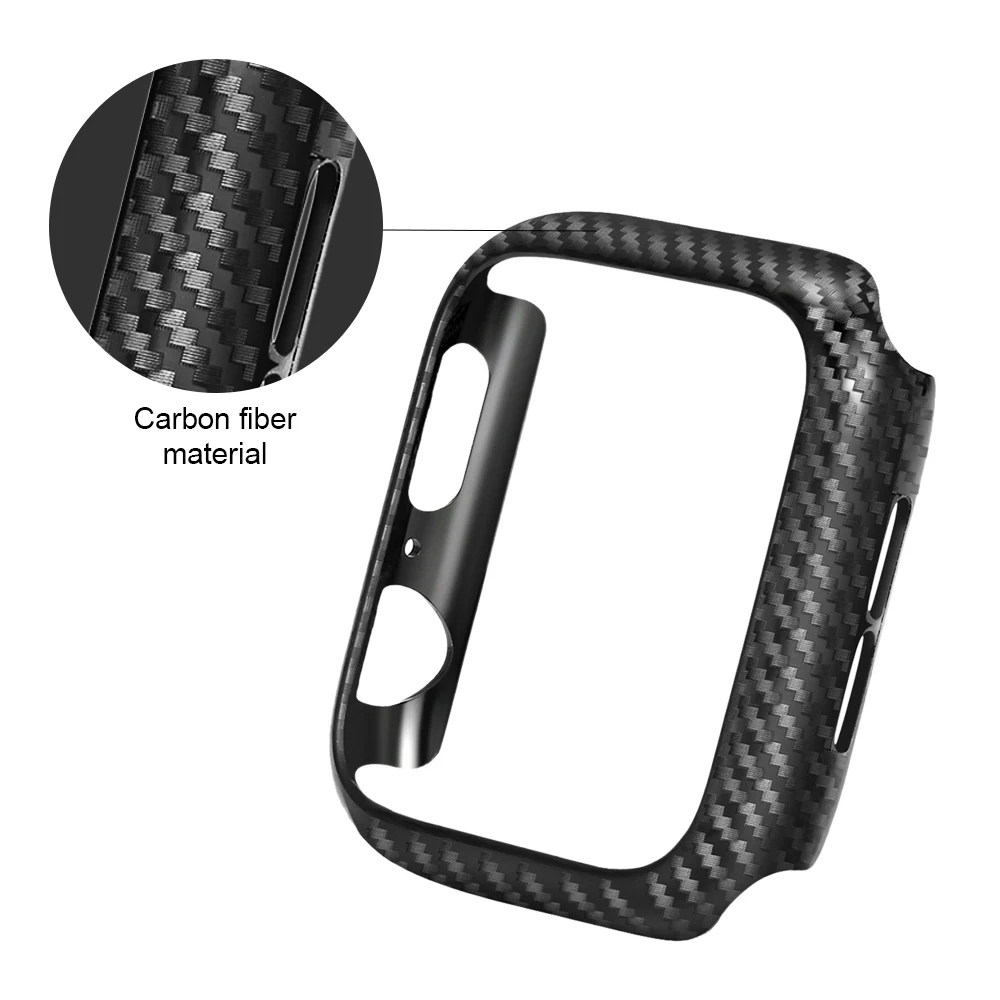 Ahowie умный протектор для часов чехол Apple Watch Series 4 3 2 1 бампер рамка из углеродного