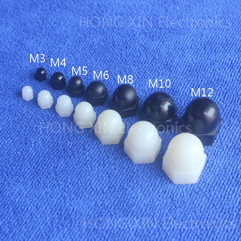 M5 1 шт. черные нейлоновые гайки/5 мм Защитная купольная головка Шестигранная