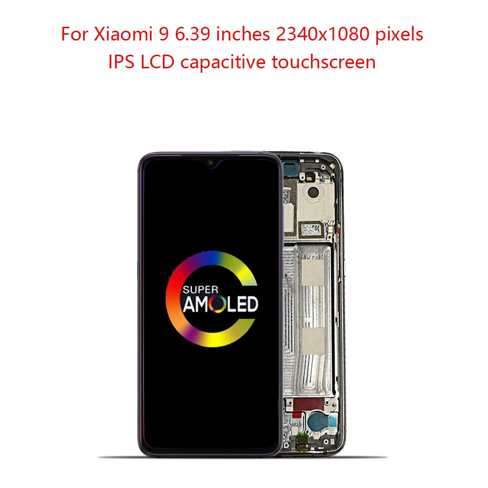 6,3" AMOLED для Xiaomi Mi 9 ЖК-дисплей кодирующий преобразователь сенсорного экрана в сборе для Xiaomi Mi 9 SE ЖК-дисплей для Xiaomi Mi 9