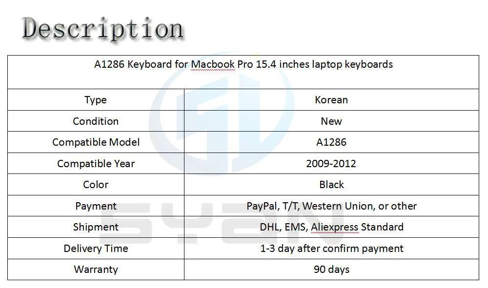 A1286 Клавиатура для ноутбука Macbook pro 15,4 дюймов ноутбук MB985 MB986 MC371 MC372 MC373 MC721 MC723 MD103 MD104 клавиатуры 2009-2012