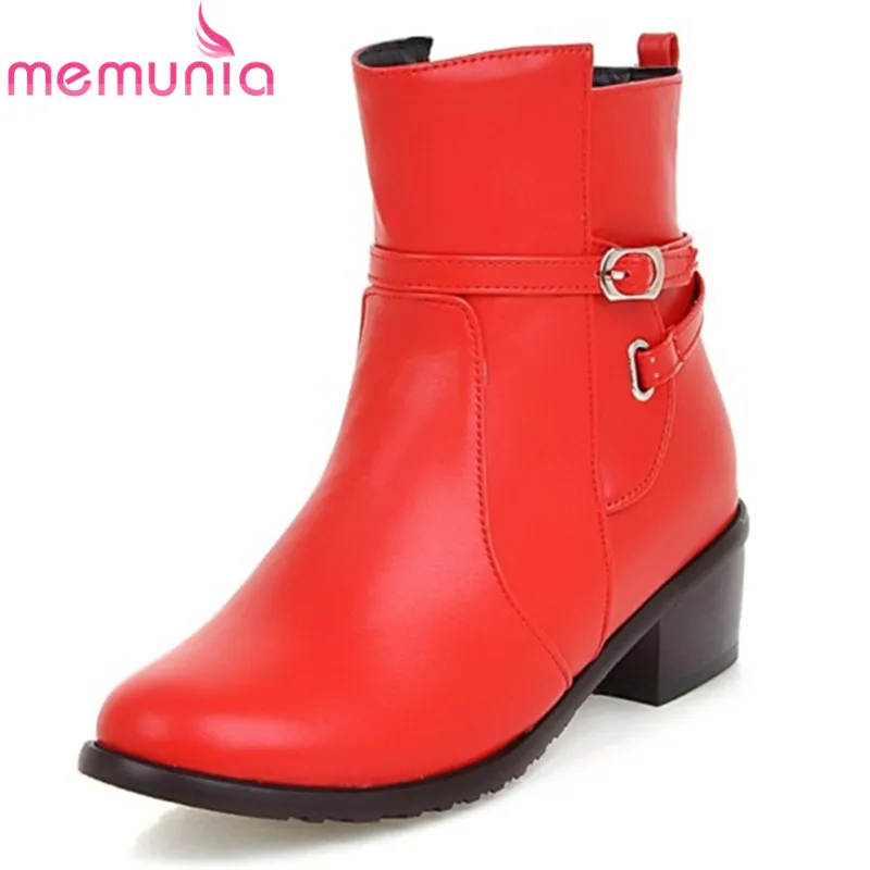 MEMUNIA/2018 Лидер продаж Новое поступление Женские ботинки Модные однотонные
