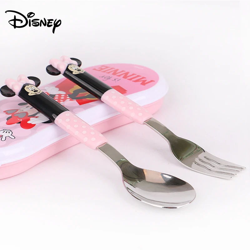 Набор детской посуды Disney Minnie из нержавеющей стали 304 Бытовая вилка ложка