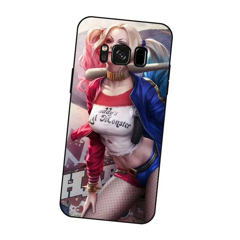 P081 Харли Квинн крутой черный силиконовый чехол для samsung Galaxy S5 S6 S7 S8 S9 S10 5G S10E S11 S11E Lite