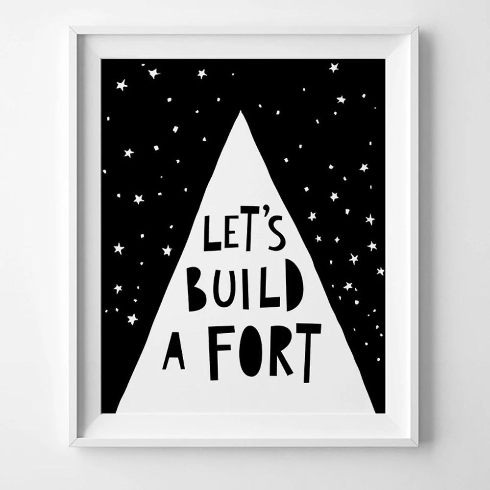 Let us построить форт холст картины цитаты черная белая стена художественные