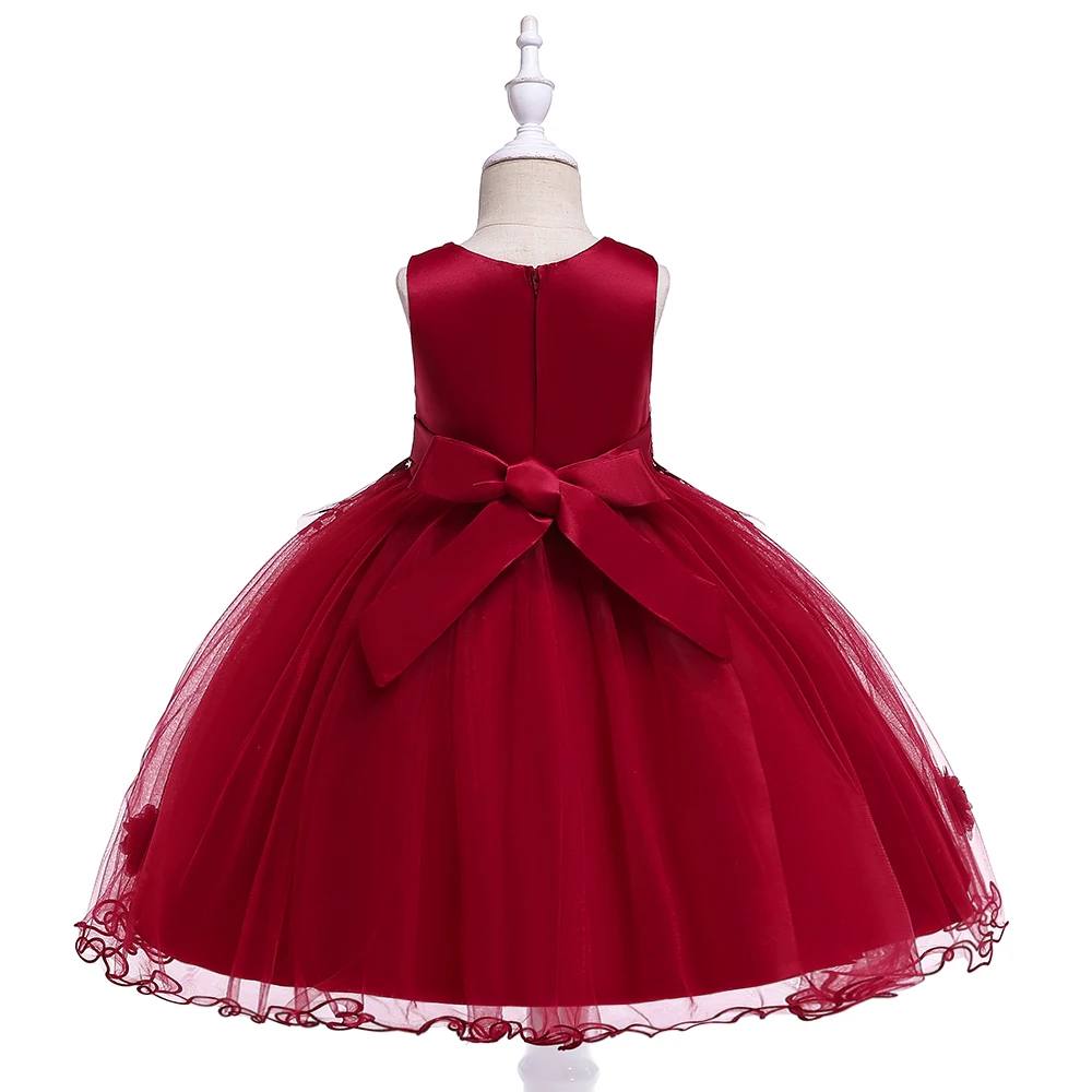 Retail Kids Girl Embroidery Birthday Princess Party Dress Girls Elgent Ball Gown Christmas L5061 | Детская одежда и обувь