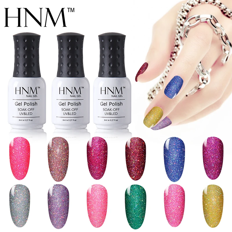 HNM 22 Bling неоновые цвета УФ гель для ногтей длительный Гель лак искусство Vernis