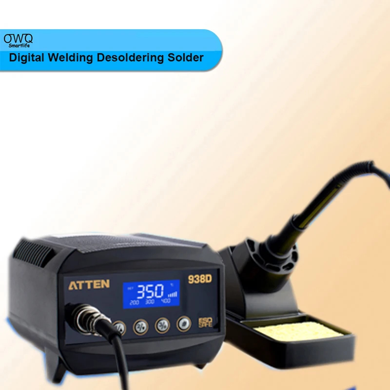 2 шт./лот ATTEN AT938D ESD Safe 220 В 60 Вт цифровой сварки распайки паяльной станции припой