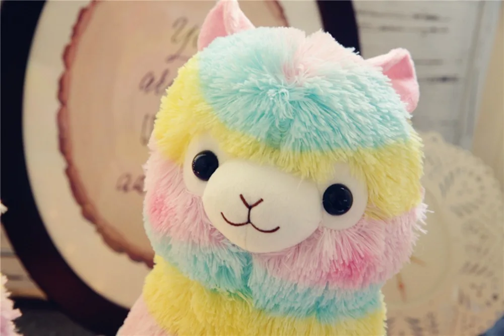 35/40 Cm Alpacasso Rainbow Alpaca Plush Toy Lovely Stuffed Animal Alpaca Toy For Kids Birthday Gift Home Decoration