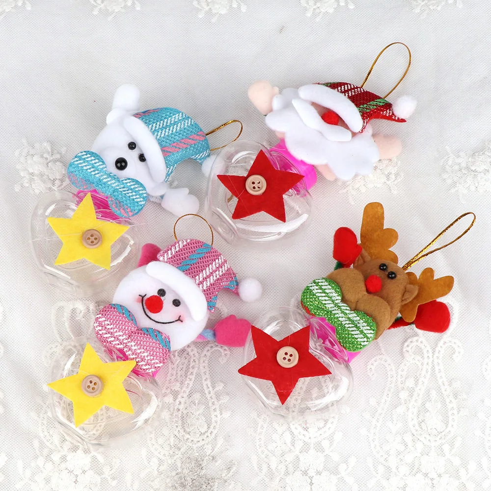 4Style Plush Santa Claus Snowman Christmas Gift Boxes Kids Candy Jar Bottle Decoration Party Favors New Year Decor | Дом и сад