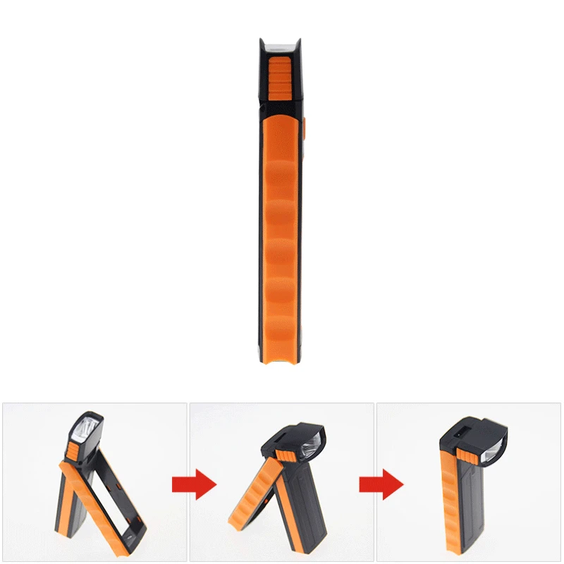 4PCS/LOT Powerful COB LED Torch Light 3 Modes Adjustable Work Flashlight With Magnet Camping Emergency Folding PD022 | Лампы и