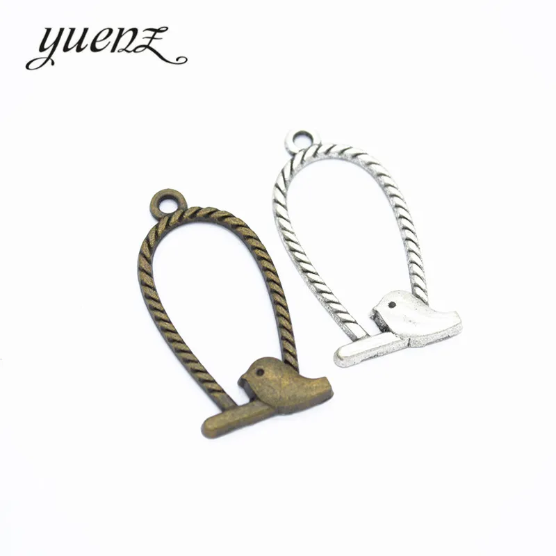 Подвески YuenZ 10 шт птичьи клетки антикварное производство Подвеска DIY браслет ожерелье 35*17 мм D608