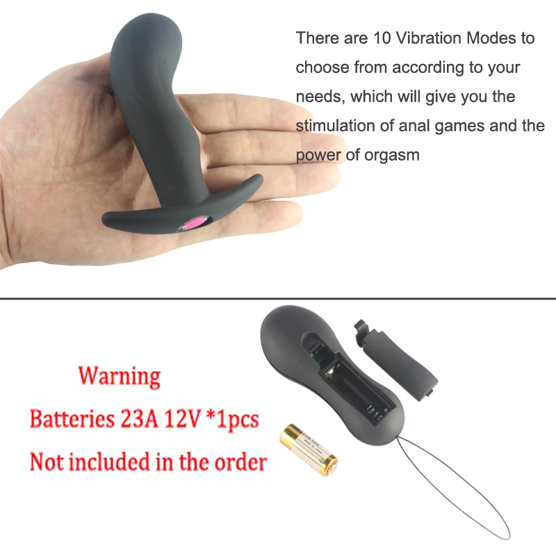 10 скоростной беспроводной вибратор с пультом ДУ Анальная пробка USB зарядка