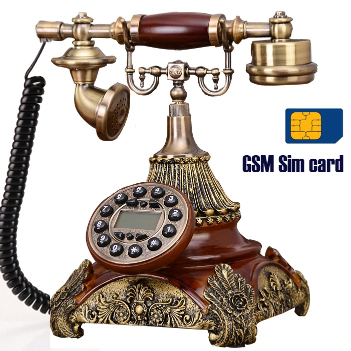 Беспроводной телефон Поддержка GSM 900/1800MHz sim-карты Ретро стационарный телефон беспроводной телефон стационарный телефон домашний офис дом из смолы