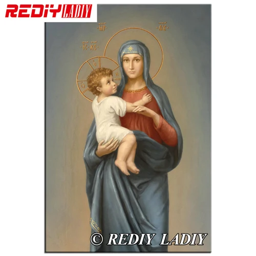 Rediy ladiy алмазная живопись вышивка крестиком религия 5D полный квадратный алмаз вышивка кристаллами значок алмазной мозаики узор - Цвет: RF79119