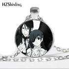 Новое поступление 2017, ожерелье черного дворецкого в стиле стимпанк, японское мультяшное ювелирное изделие, стеклянный купол, аниме ожерелье с фото стандарта HZ1